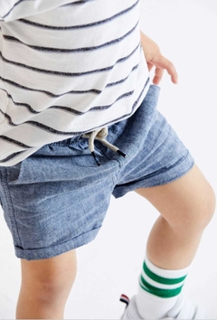Shorts Infantil | Linho azul