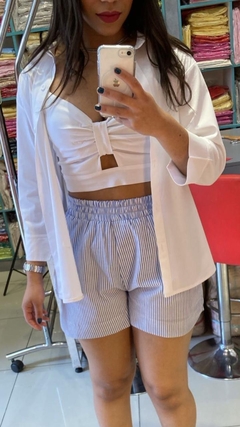 Conjunto camisa e cropped