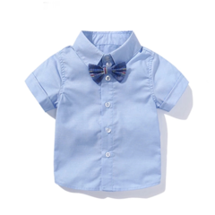 Kit 4 Peças Bebê Camisa, Bermuda Camisa Gravata E Suspensorio Festa Social Casamento - comprar online