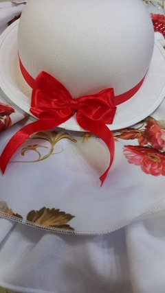 Vestido Festa Bebê Aniversario Casamento Princesa Vermelho Chapéu 9 Meses A 3 Anos - RANNA BEBÊ