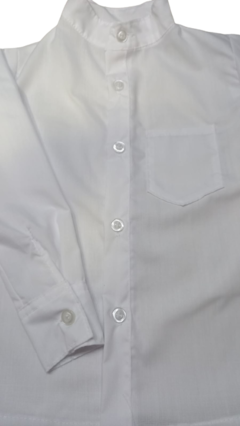 Camisa Social Branca Gola Redonda - comprar online