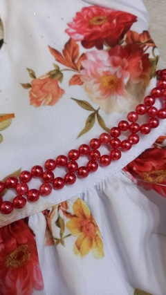 Vestido Festa Bebê Aniversario Casamento Princesa Vermelho Chapéu 9 Meses A 3 Anos - comprar online