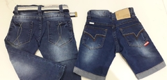 Bermuda + calça Jeans Lycra Bebe Menino Infantil - comprar online