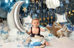 Roupa Smash the Cake Azul festa aniversario fotos book mesario - comprar online