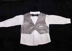 Conjunto 3 Peças camisa social + colete + gravata infantil - comprar online