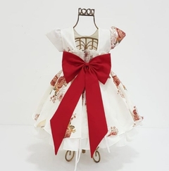 Vestido Festa Bebê Aniversario Casamento Princesa Vermelho Chapéu 9 Meses A 3 Anos - loja online