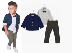 Roupa Esporte Fino Infantil Blazer Azul Menino Do 1 A 8 Anos