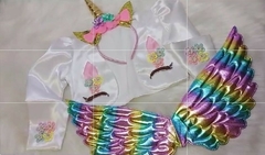 Imagem do VESTIDO DE ANIVERSÁRIO UNICORNIO + TIARA DE UNICORNIO+ BOLERO