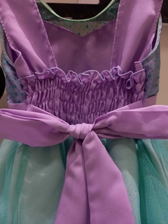 Vestido Festa Aniversario Ariel Pequena Sereia Lindo Luxo com presilha de cabelo - loja online