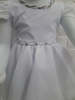 Vestido Branco Renda Batizado Bebe Menina Festa - comprar online