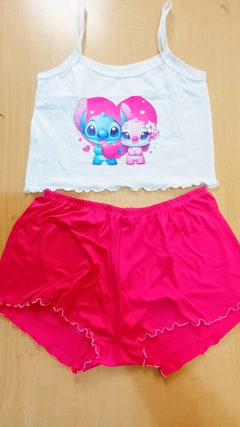 Pijama Curto Feminino Adulto Baby Doll E Short Liso - Ímpeto Modas