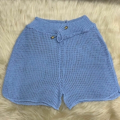 Imagem do Shorts Saída De Praia Tricot Arrastão Feminina