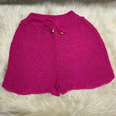 Shorts Saída De Praia Tricot Arrastão Feminina - Ímpeto Modas