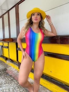 Body Maiô Regata Elástico Nas Costas Rainbow na internet