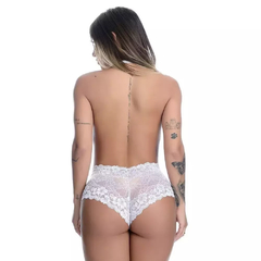 Imagem do Body Sexy Em Renda Frente Única Regulável Jô Lingerie