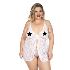 Camisola Plus Size Renda Aberta Pimenta Sexy na internet