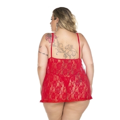 Imagem do Camisola Plus Size Renda Fechada Pimenta Sexy