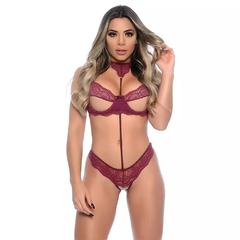 Conjunto Fio Tule Sem Bojo Rendado Hot Love - Ímpeto Modas