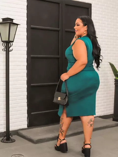 Conjunto Nozinho Canelado Plus Size Verde Jade - Ímpeto Modas