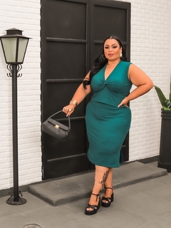 Conjunto Nozinho Canelado Plus Size Verde Jade - loja online