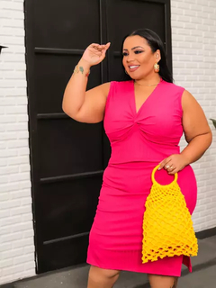 Conjunto Nozinho Canelado Plus Size Pink - loja online