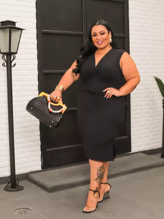 Conjunto Nozinho Canelado Plus Size Preto na internet