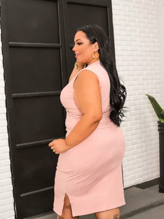 Conjunto Nozinho Canelado Plus Size Rosê - Ímpeto Modas