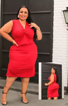 Conjunto Nozinho Canelado Plus Size Vermelho