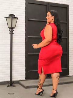 Conjunto Nozinho Canelado Plus Size Vermelho - Ímpeto Modas