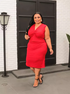 Conjunto Nozinho Canelado Plus Size Vermelho - loja online