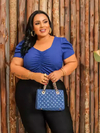 Cropped Plus Size Manga Princesa Azul Bic