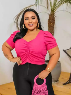 Cropped Plus Size Manga Princesa Pink