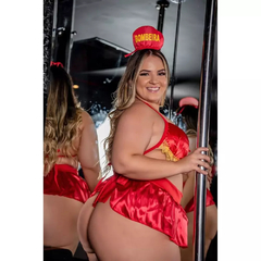 Fantasia Erótica Plus Size Bombeira Com Bojo - comprar online