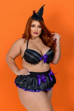 Fantasia Plus Size Com Bojo Bruxinha II Roxa - Ímpeto Modas