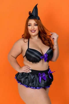 Fantasia Plus Size Com Bojo Bruxinha II Roxa - loja online