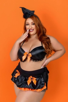 Fantasia Plus Size Com Bojo Bruxinha II Laranja na internet