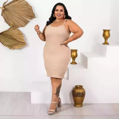 Vestido Alcinha Plus Size Amêndoa - comprar online