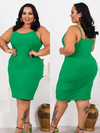 Vestido Alcinha Plus Size Verde Esmeralda