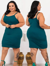 Vestido Alcinha Plus Size Verde Jade