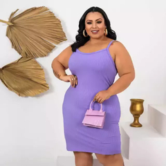 Vestido Alcinha Plus Size Lilás na internet