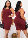 Vestido Alcinha Plus Size Marsala