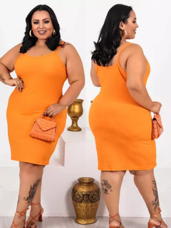 Vestido Alcinha Plus Size Tangerina