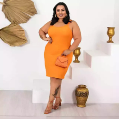 Vestido Alcinha Plus Size Tangerina - comprar online