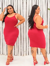 Vestido Alcinha Plus Size Vermelho