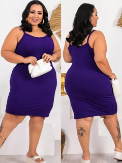 Vestido Alcinha Plus Size Violeta