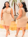 Vestido Midi Canelado Nozinho Plus Size Amendôa