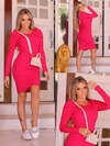 Vestido Midi Canelado Manga Longa Bufante Pink