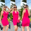 Vestido Curto Canelado Nozinho Pink