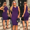 Vestido Midi Canelado Regata Violeta