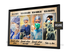 Quadro Médica Enfermeira Cirurgiã Doutora Medicina Saúde - Insane Quadros Decorativos